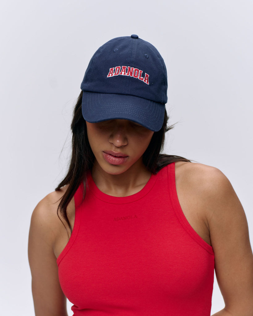 Varsity Cap - Navy Blue/Red