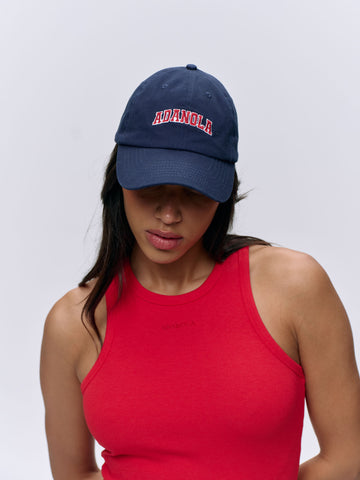 Varsity Cap  - Navy Blue/Red