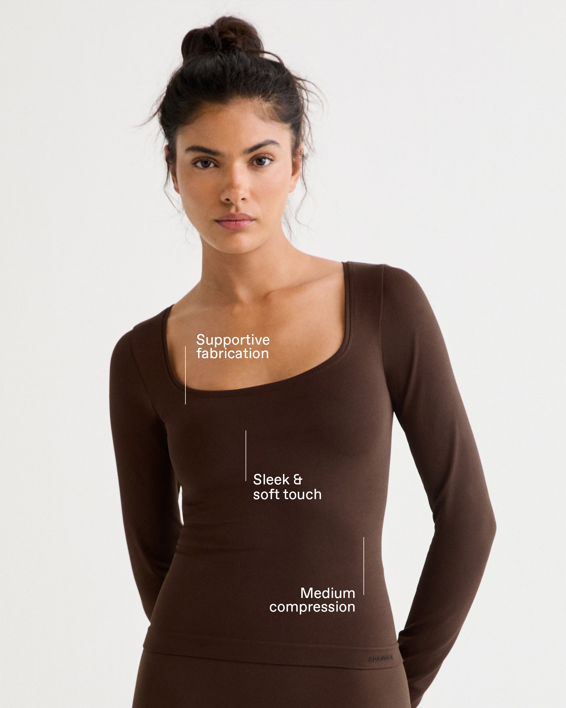 Classic Seamless Long Sleeve Top - Chocolate Brown