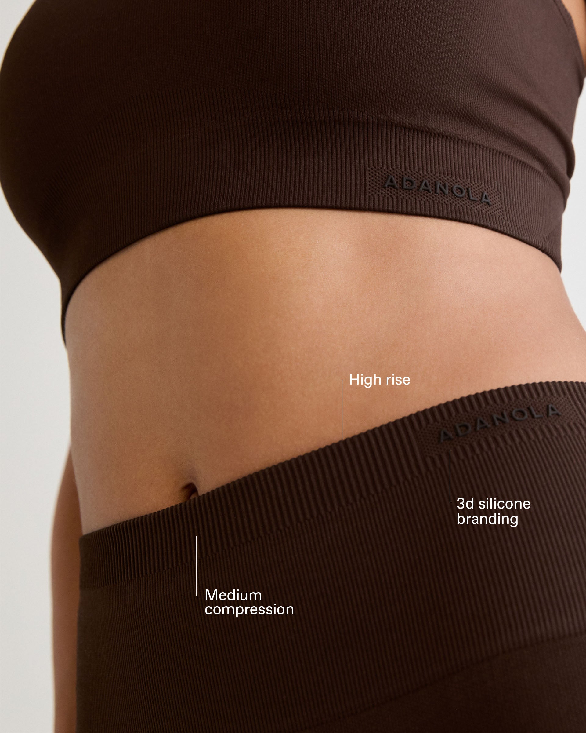 Classic Seamless Crop Shorts - Chocolate Brown