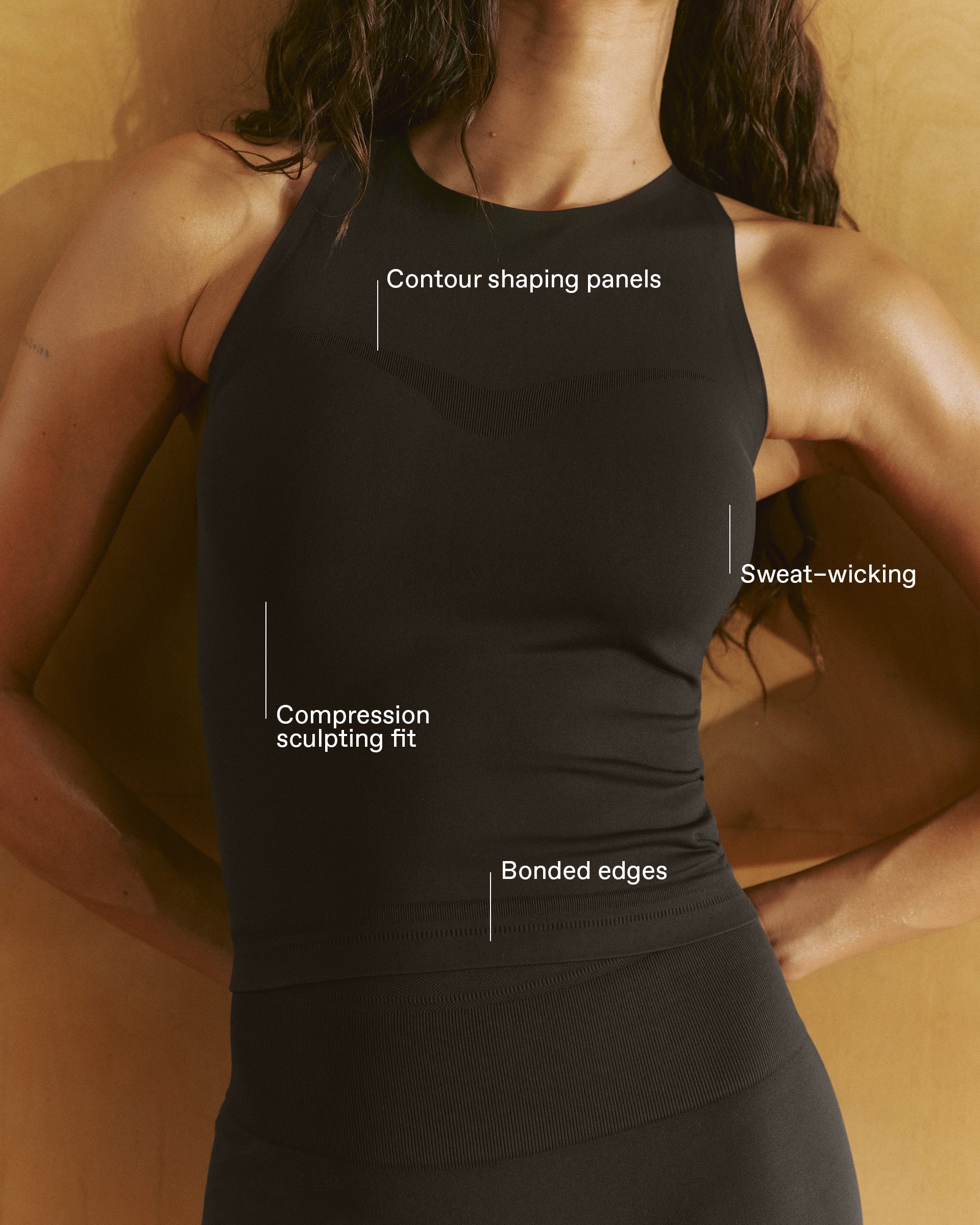 Seamless Racer Tank - Coffee Bean