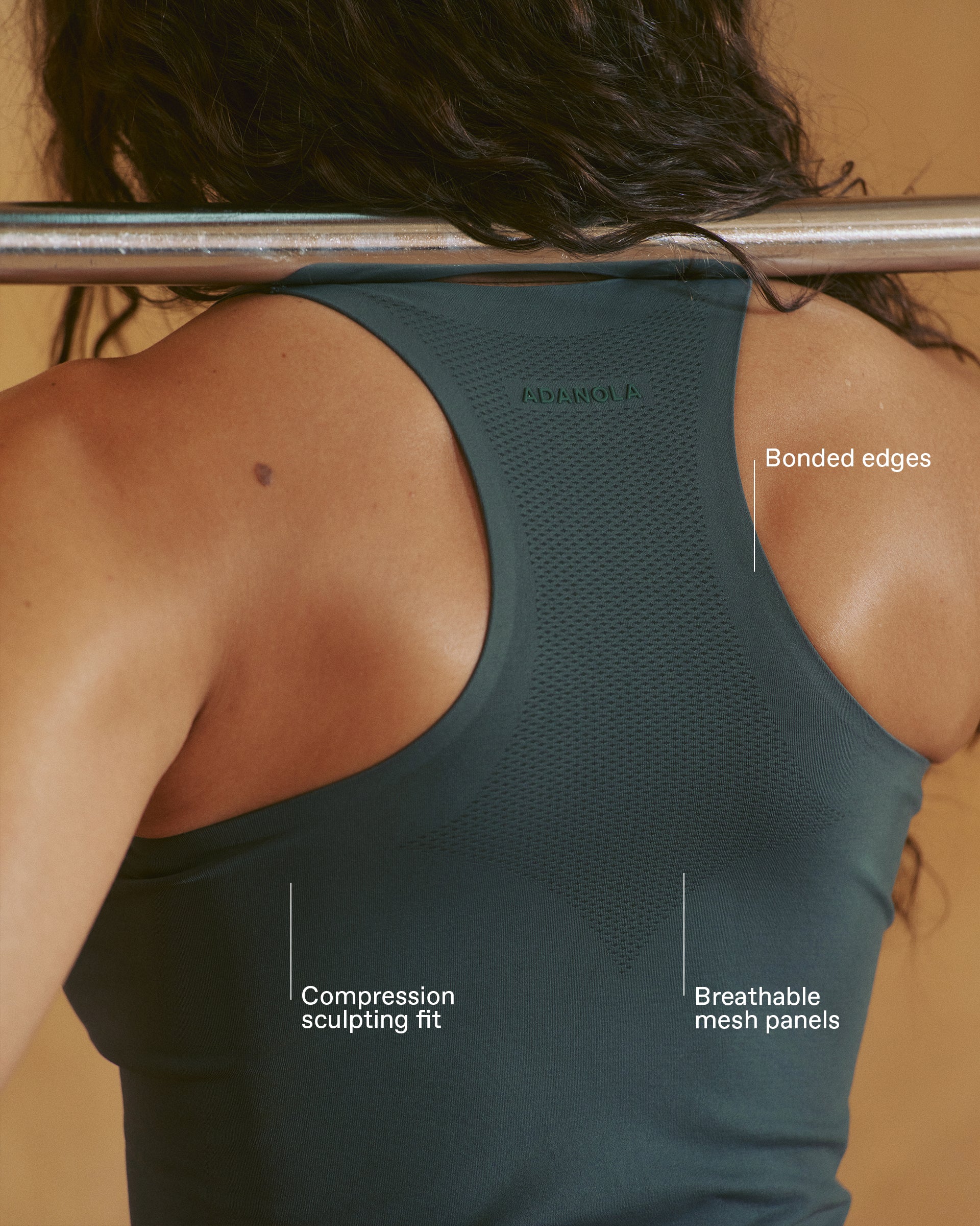 Seamless Racer Tank - Sea Green