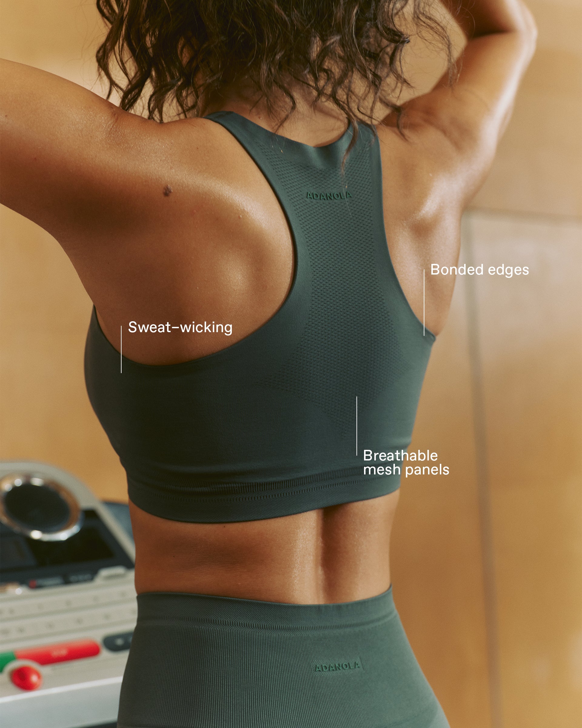 Seamless Racer Tank Bra - Sea Green