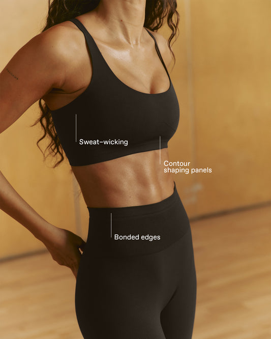 Seamless Racer Back Bra - Coffee Bean