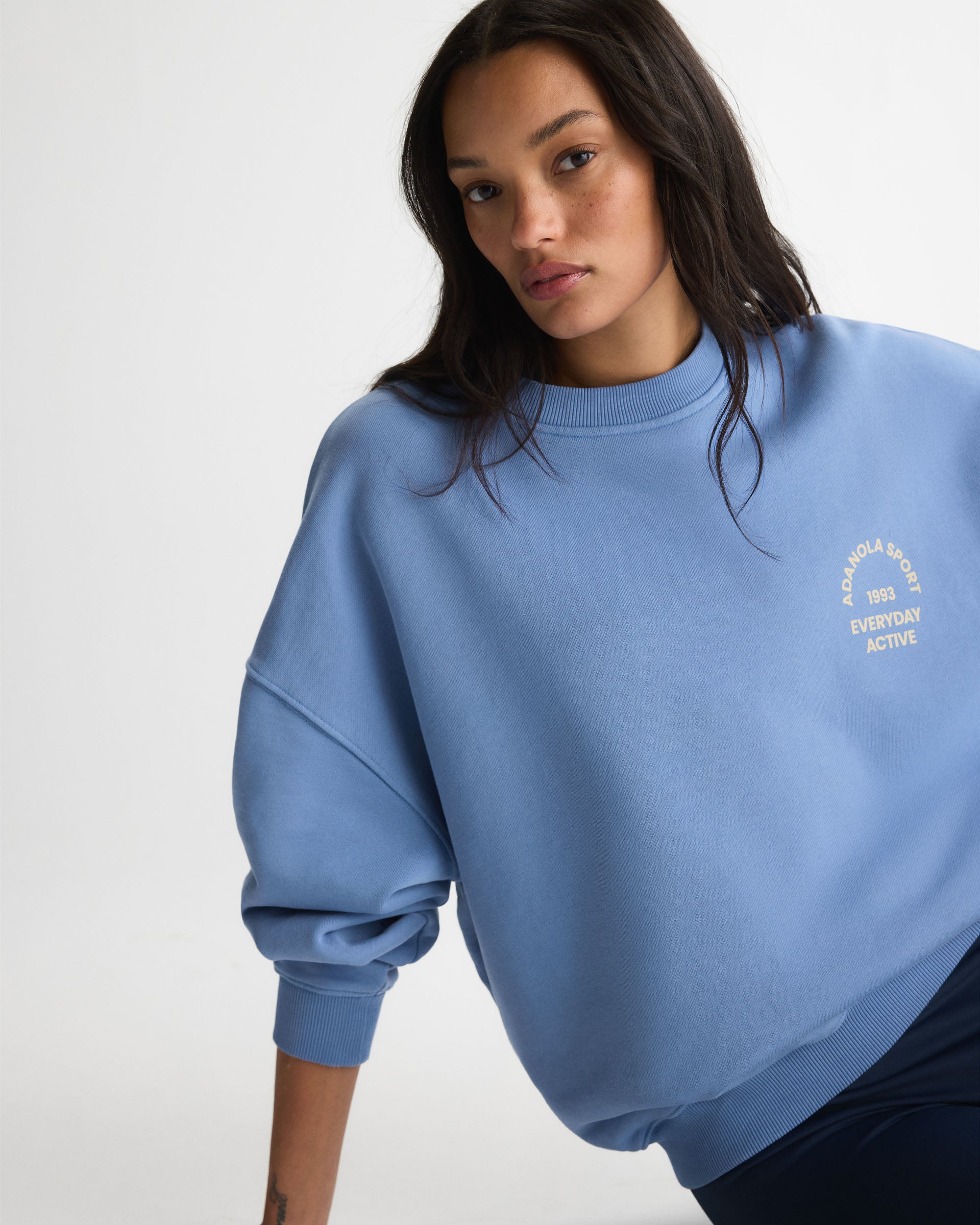 Everyday Active Washed Oversized Sweatshirt - Blossom Blue