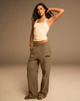 Varsity Oversized Hoodie - Clay Beige