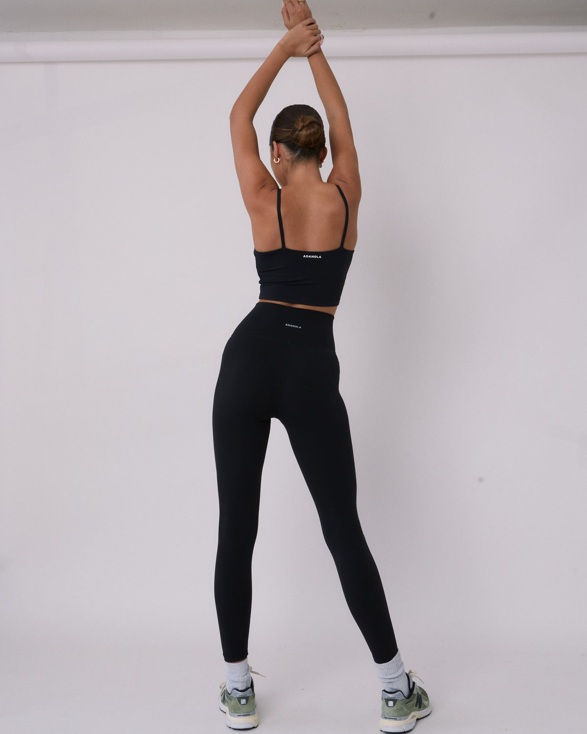 Adanola Womens Light Grey Melange Yoga Flared-leg High-rise Stretch-woven  Leggings