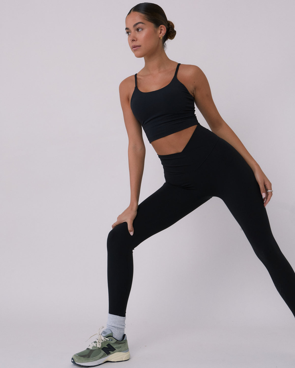 Buy Active Black Wrap Waist Leggings XL, Sports leggings
