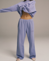 Varsity Straight Leg Sweatpants - Washed Lavender