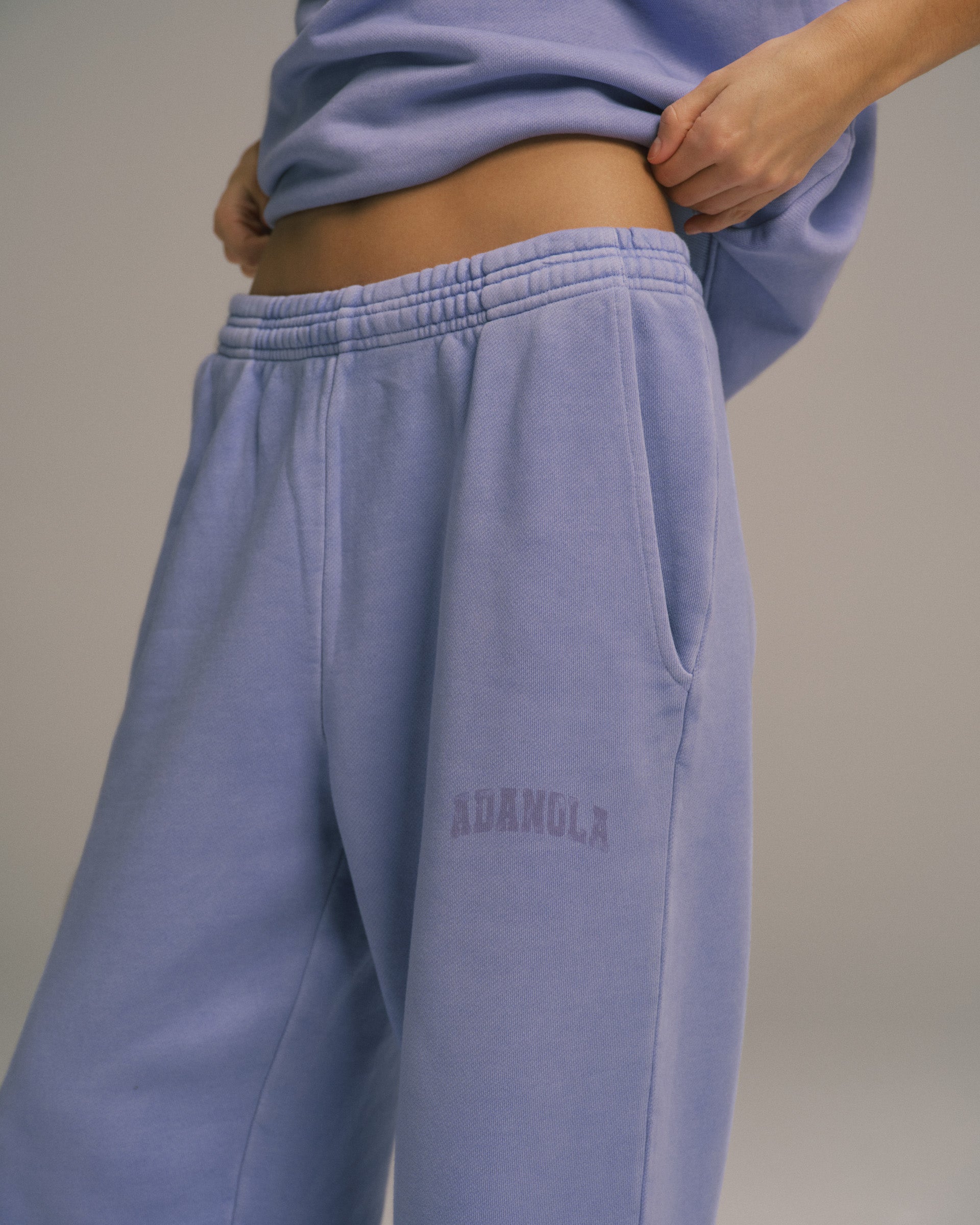 Varsity Straight Leg Sweatpants - Washed Lavender