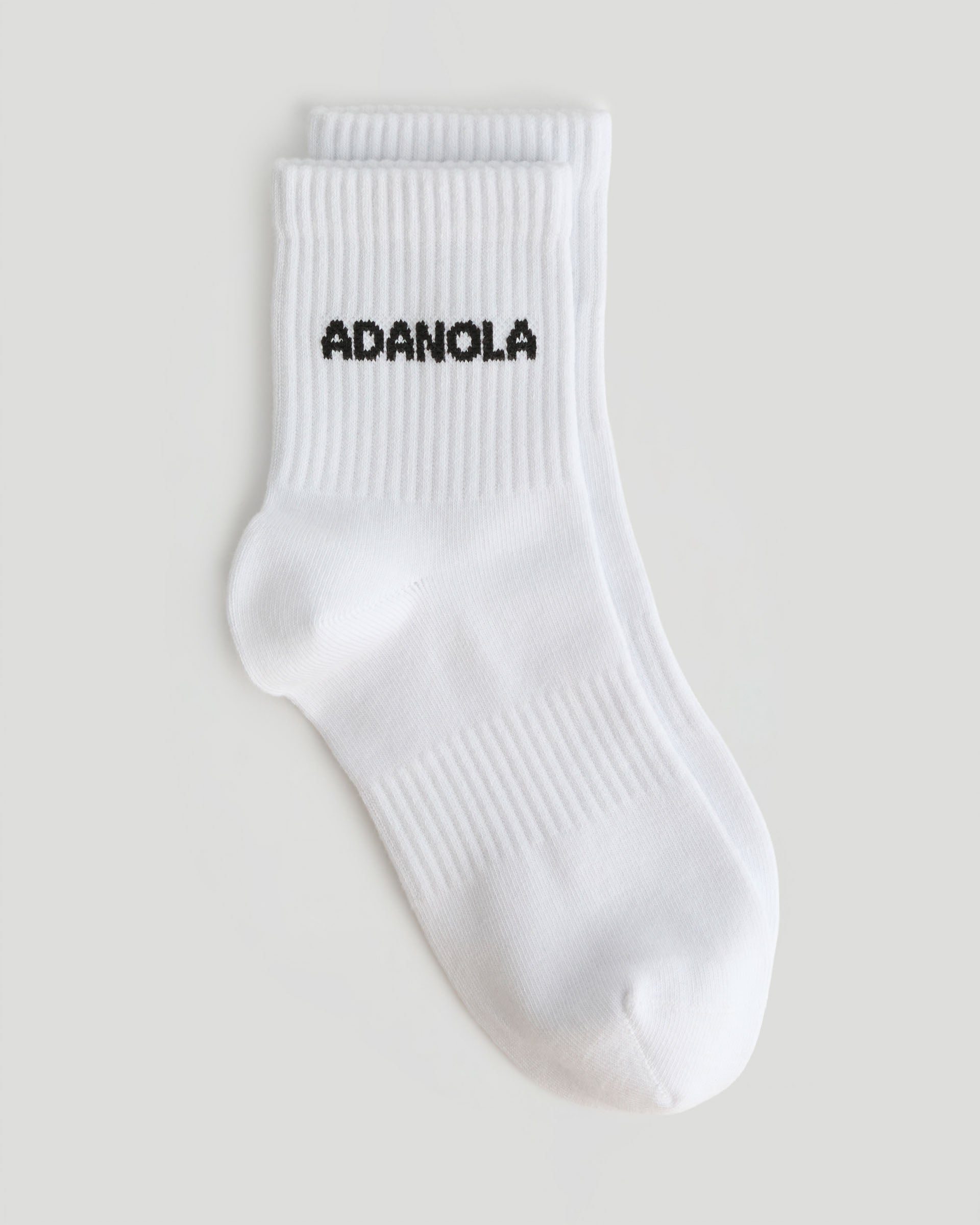 2 Pack Mid Length Socks - White/Black