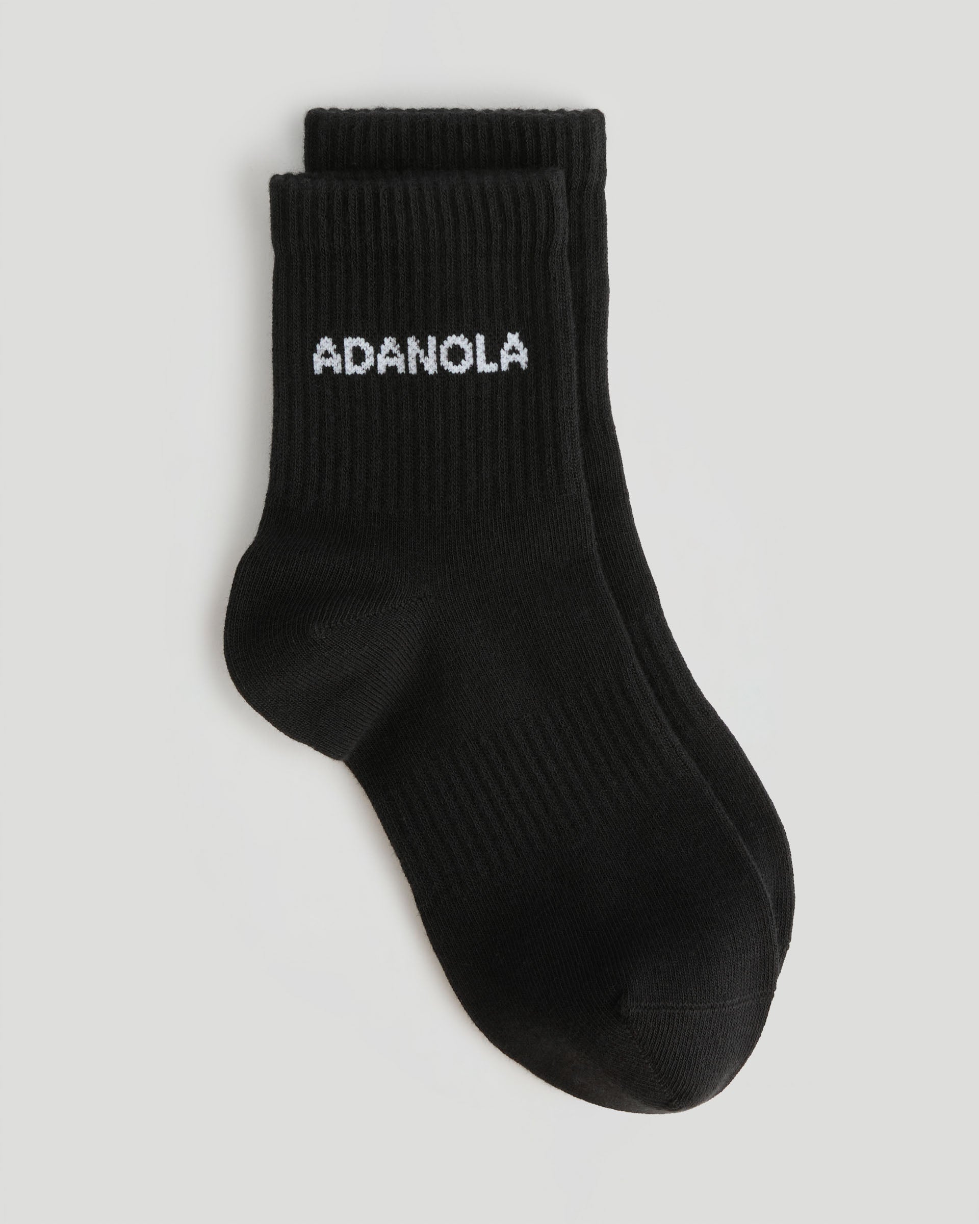 2 Pack Mid Length Socks - White/Black