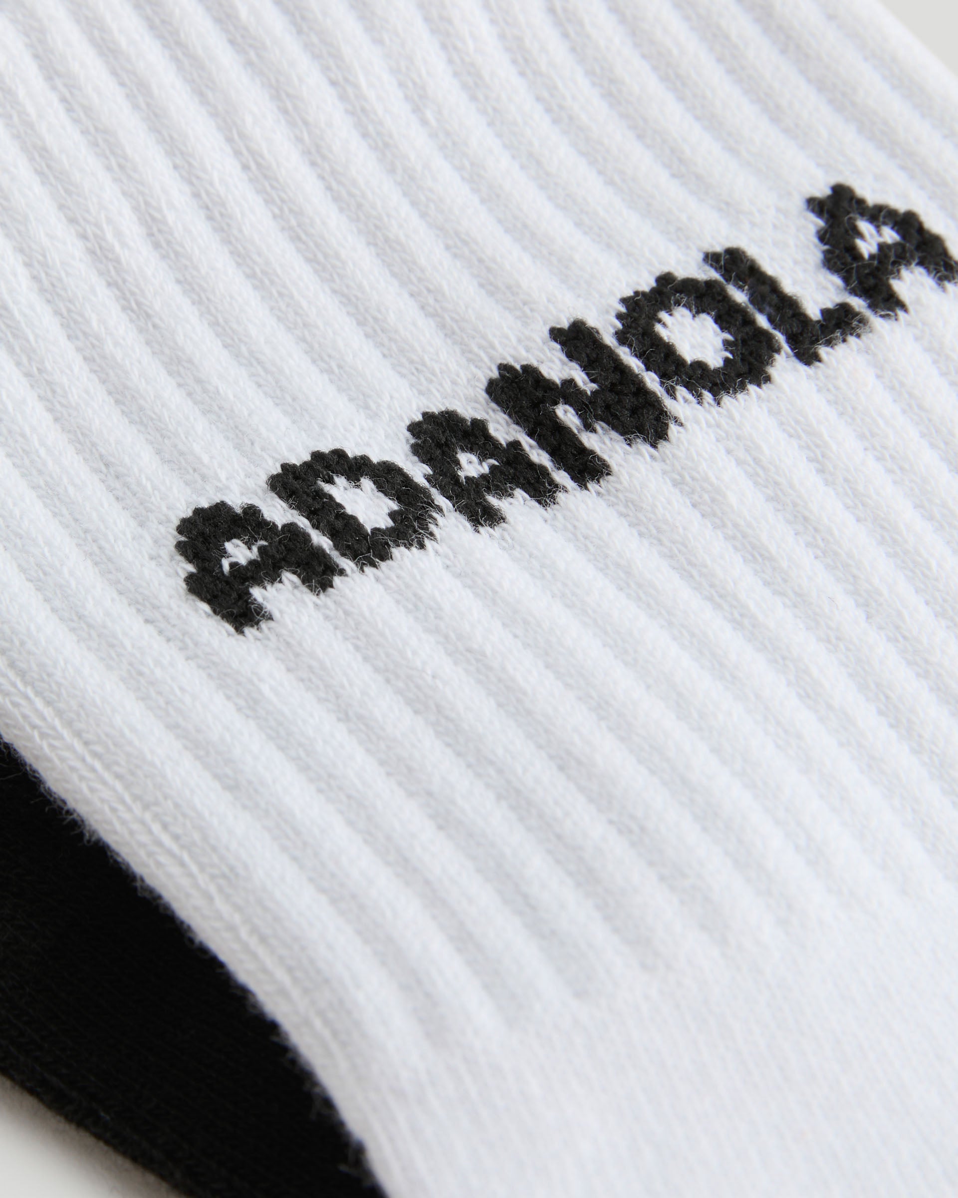 2 Pack Mid Length Socks - White/Black