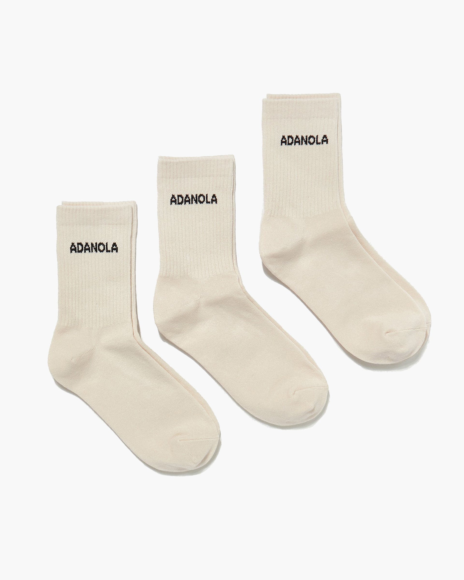 3 Pack Socks - Cream - Socks - Adanola