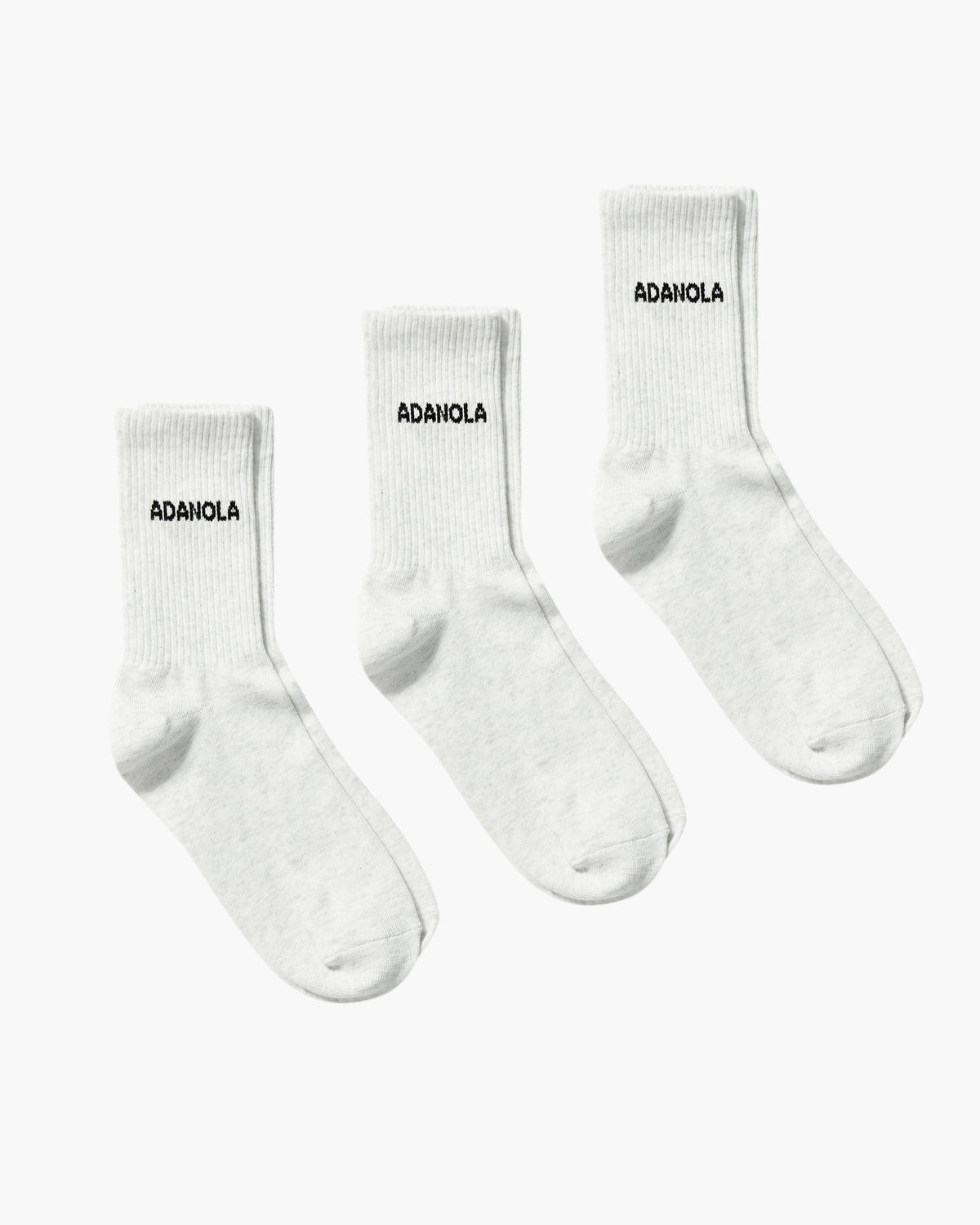 3-Pack Women's Cotton Socks in Light Grey | Adanola
