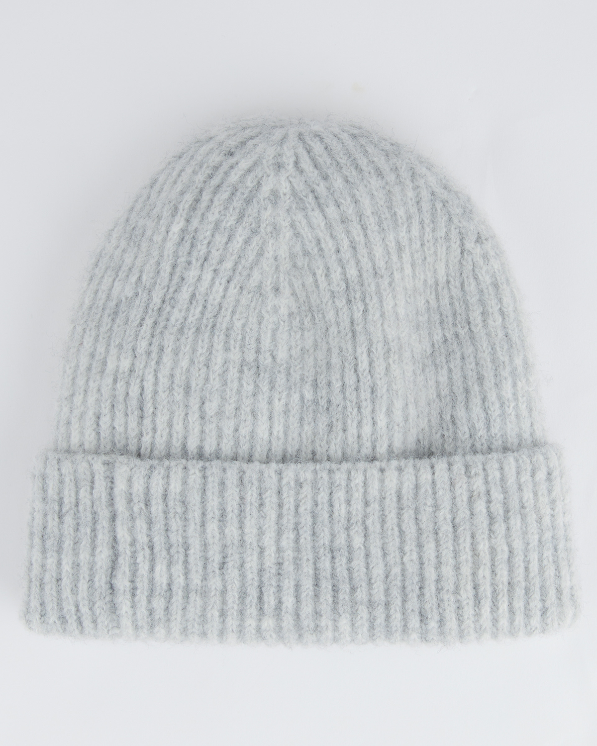 GORSKI Light Gray Knit Beanie Knit Beanie Hat with Select Lamb Pompom main image 3