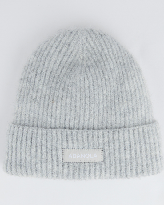Knit Beanie - Light Grey Melange