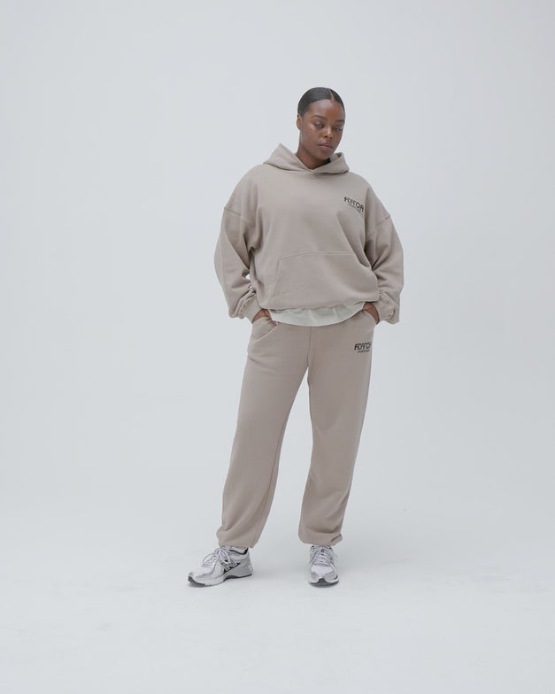 ASOS DESIGN organic tracksuit with oversized hoodie & oversized sweatpants  in black