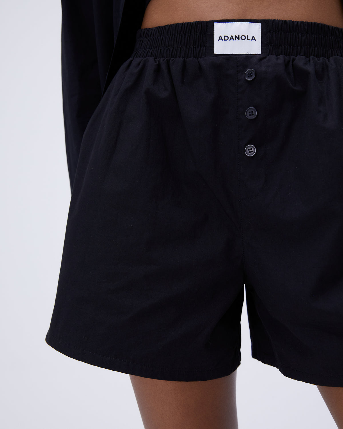 Poplin Boxer Shorts - Black
