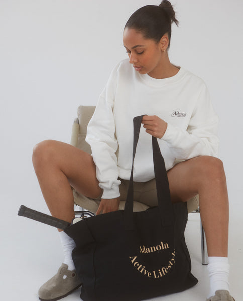 SPORTY TOTE BAG IN BLACK